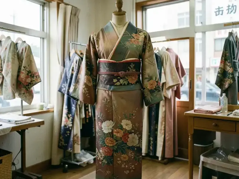 大正ロマン・絹の着物
